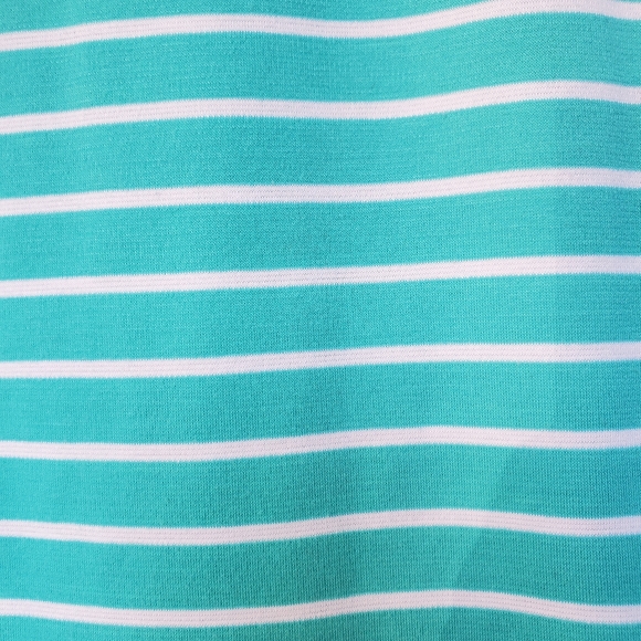 SOLD - LuLaRoe Cassie Pencil Skirt Teal Turquoise Striped Size XS Mint Green - Picture 4 of 5